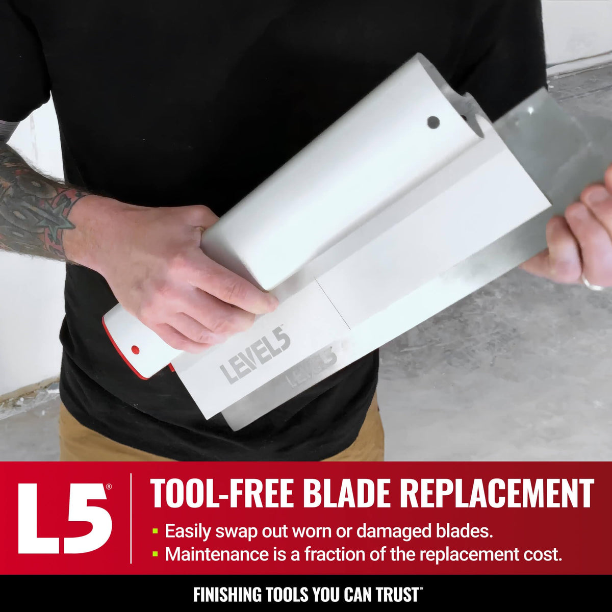 LEVEL5 German stainless steel blade maintains precision and edge consistency.