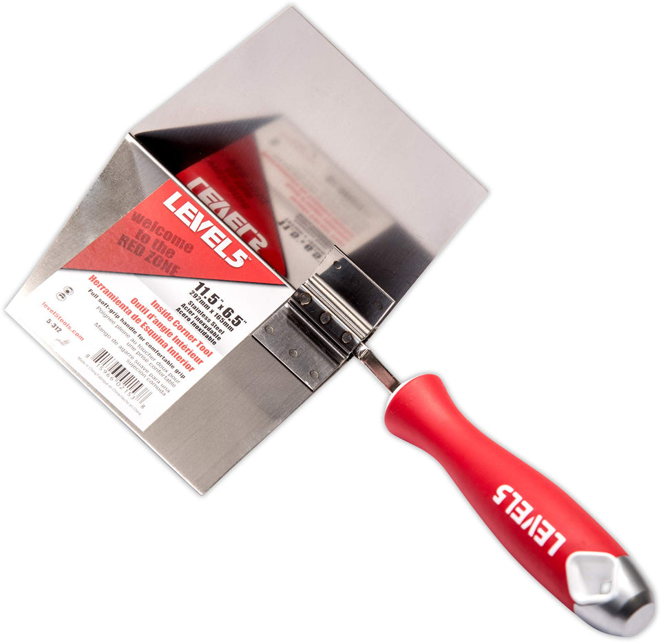 LEVEL5 Inside Corner Knife with ergonomic handle for fatigue-free finishing.