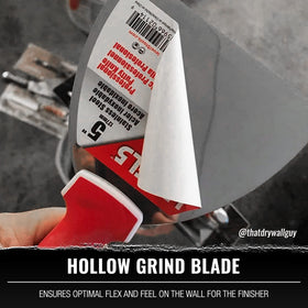 LEVEL5 precision hollow-grind blade drywall knife for fast application
