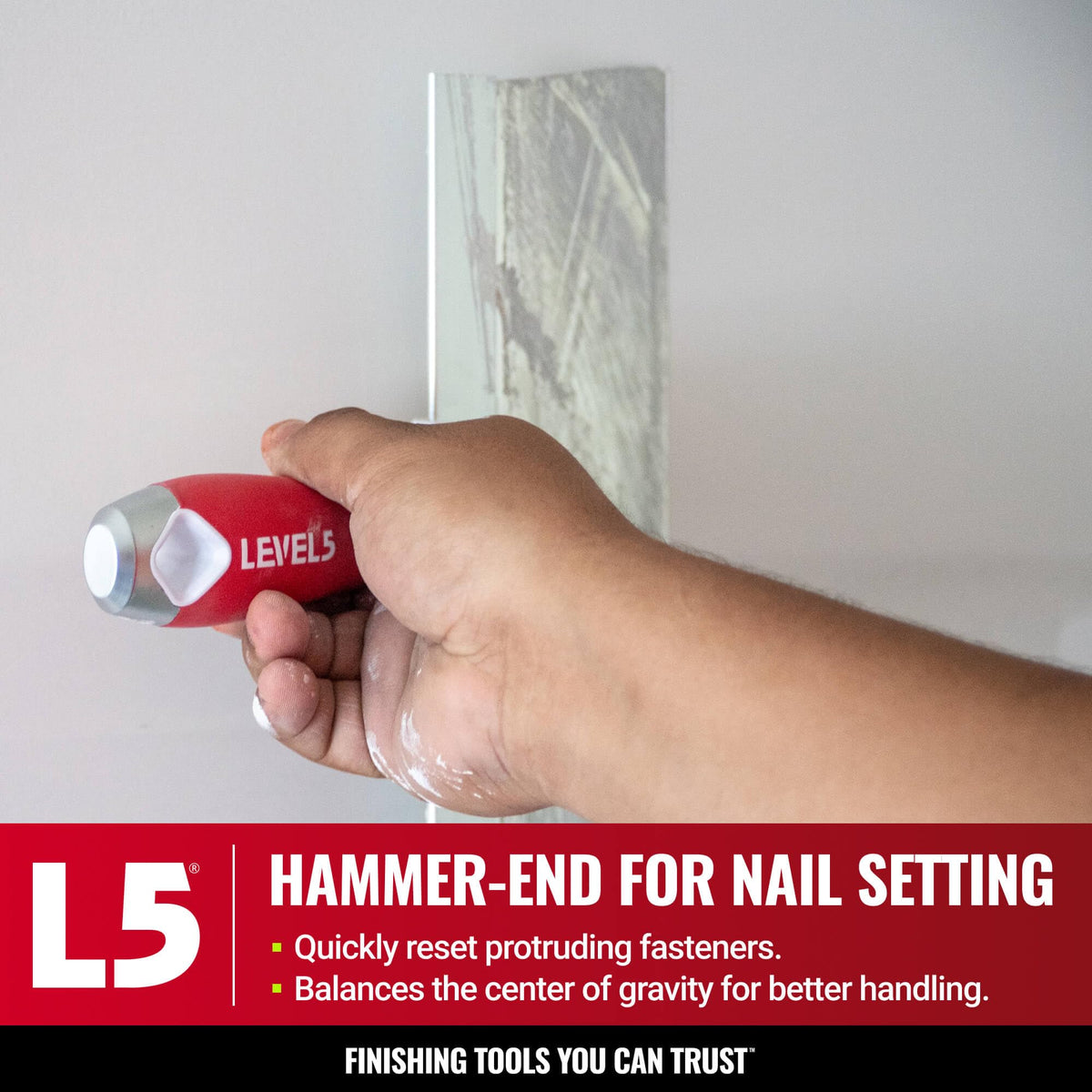 LEVEL5 pro-grade taping knife built for daily job-site use.