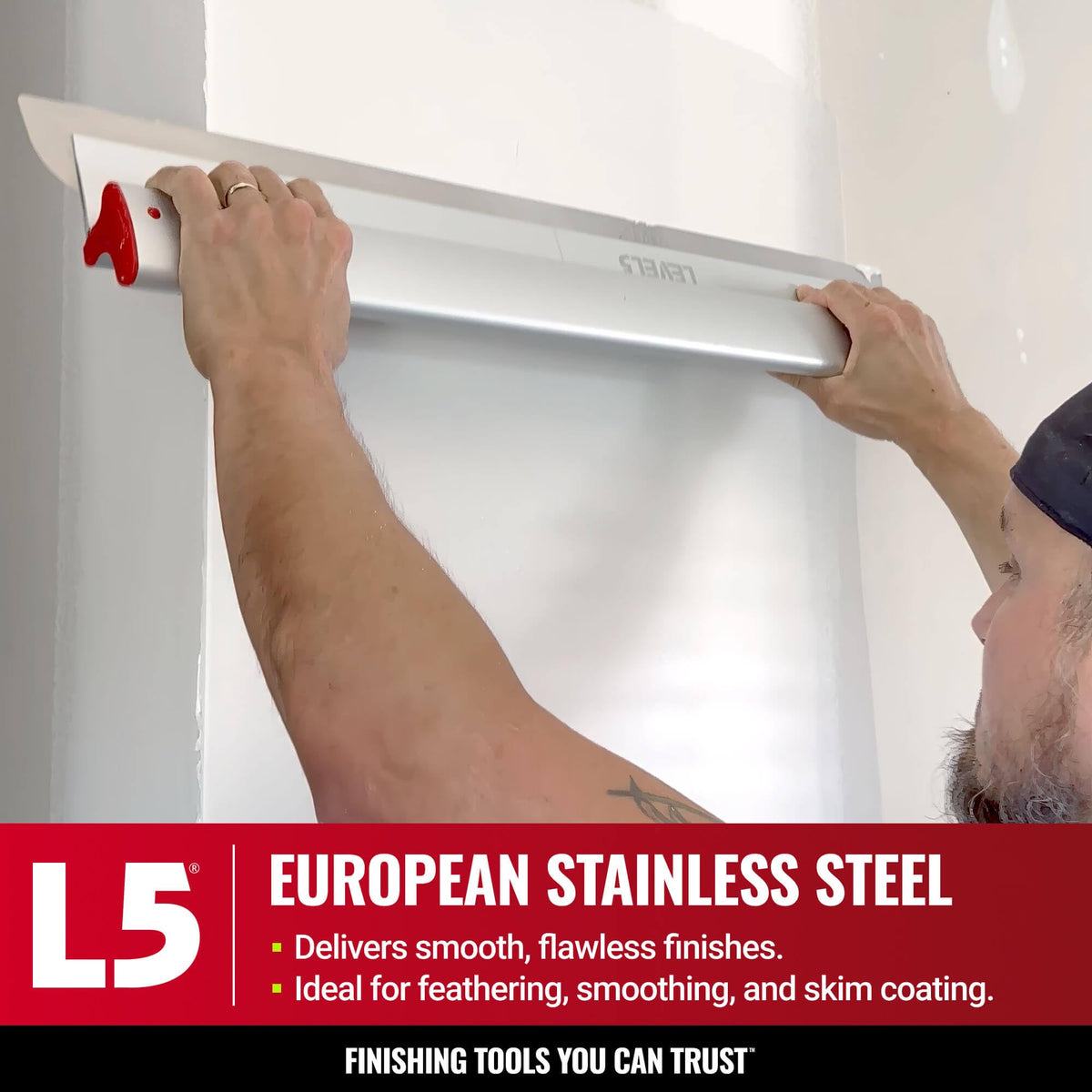 LEVEL5 replaceable blade insert lets you swap worn edges on site without tools.