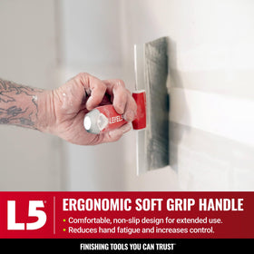 LEVEL5 soft grip handle offers ergonomic comfort for long days.