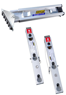 Levelok ladder leveler stabilizer kit assembled for quick setup and stable footing