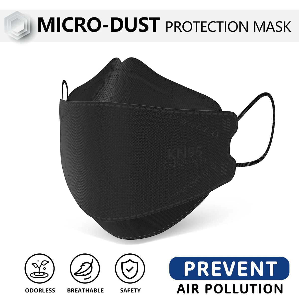 LEVENIS KN95 outer fabric close-up shows skin-friendly design