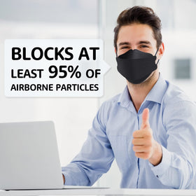 LEVENIS KN95 mask anti-fog design helps glasses stay clear.