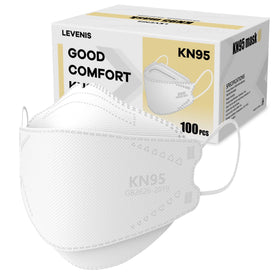 LEVENIS KN95 mask packaging on display for bulk convenience.