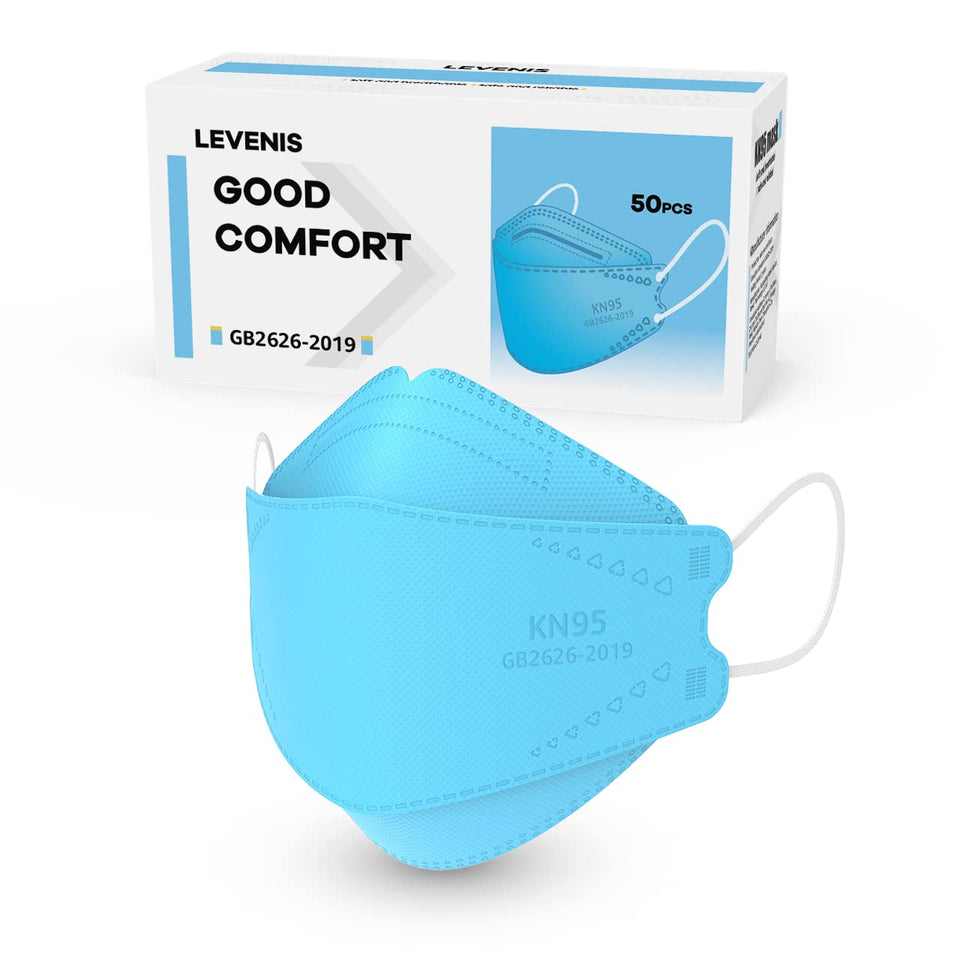 LEVENIS KN95 mask blue front view for daily protection