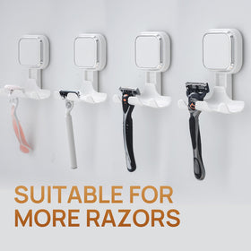 Two-razor capacity keeps grooming essentials ready for daily use.