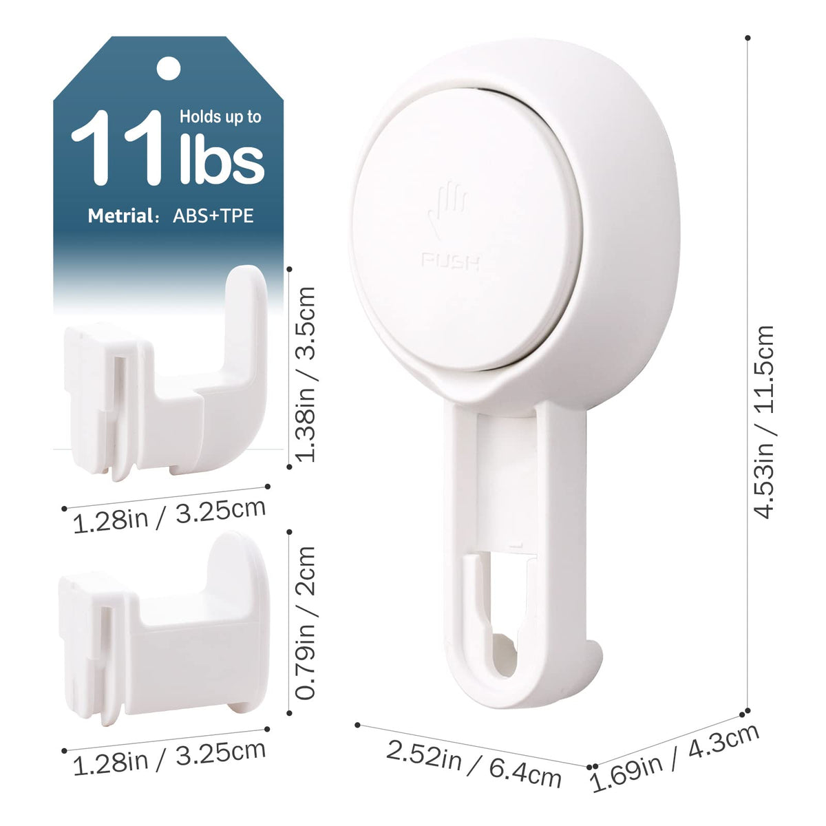 LEVERLOC waterproof suction cup technology on a bathroom surface.