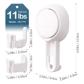 LEVERLOC waterproof suction cup technology on a bathroom surface.