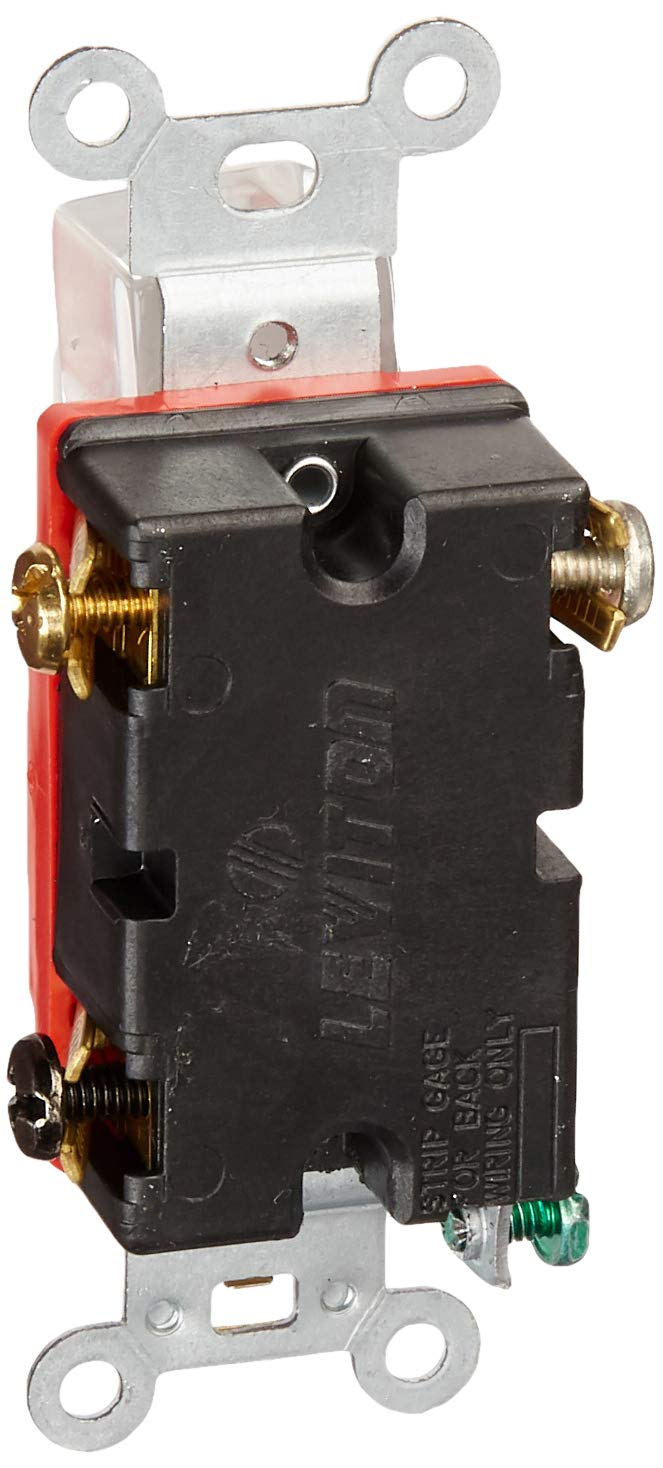 Leviton 1221-PLR illuminated handle demonstrates off-state visibility for safer checks.