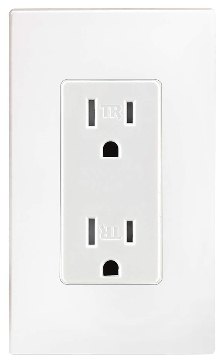 Leviton duplex contacts close-up highlights double-wipe design for reliable conductivity.