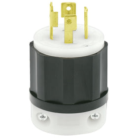 Leviton 2721 locking plug front view with rugged industrial-grade construction