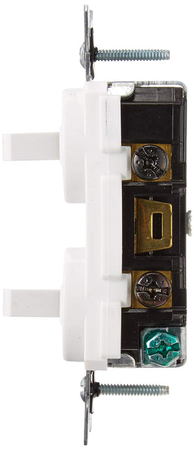 Leviton 5243-W commercial-grade switch suitable for residential and commercial spaces