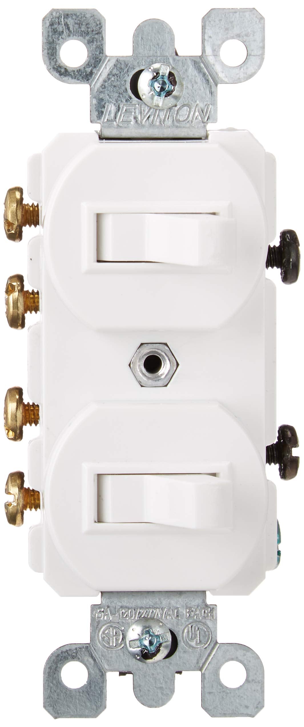 Leviton 5243-W side wiring connection showing easy installation