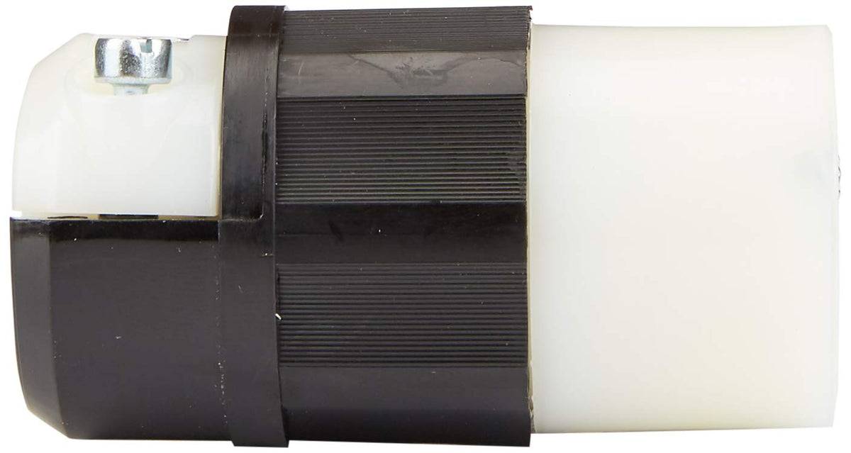 Leviton 5369-C cord clamp and ergonomic grip ensure secure connections.