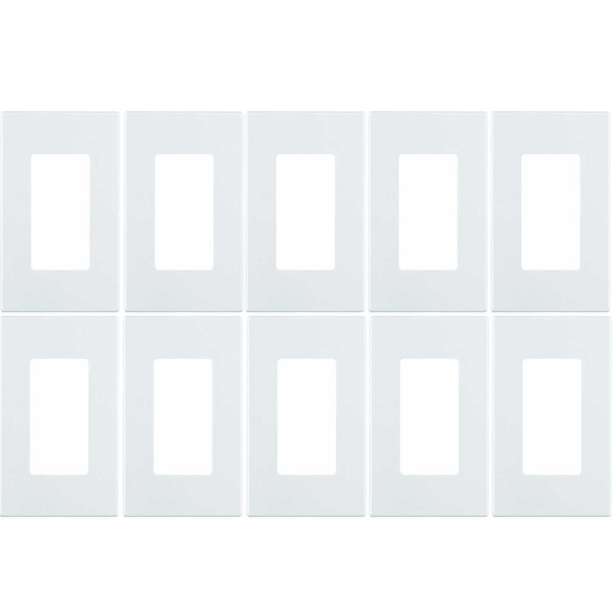 Leviton 80301-SW screwless wallplate in white with snap-on installation for a clean look