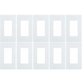 Leviton 80301-SW screwless wallplate in white with snap-on installation for a clean look