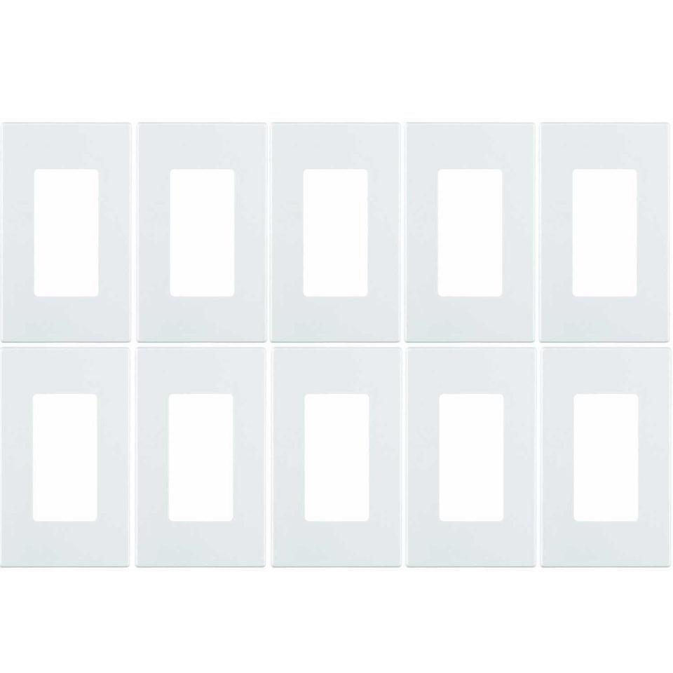 Leviton 80301-SW screwless wallplate in white with snap-on installation for a clean look