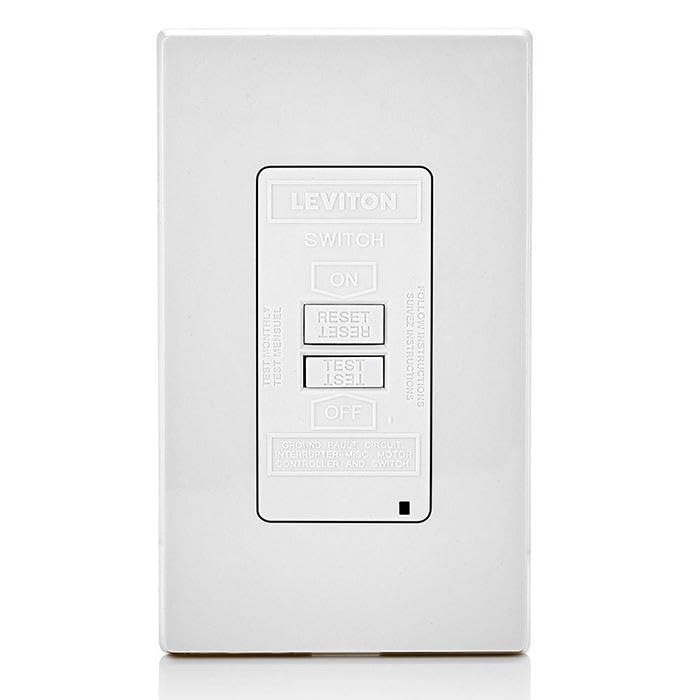 Leviton blank face GFCI status check supports safe maintenance