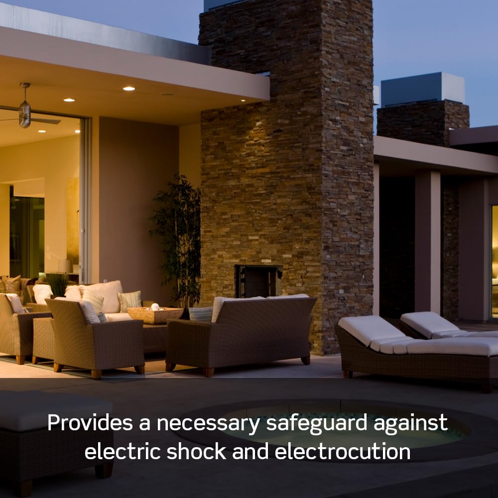 Leviton blank face GFCI self-test confirms device readiness