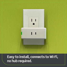 Leviton D23LP-1RW plugged into outlet for room lighting control
