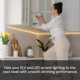 Leviton D2ELV-1BW app control screen enables quick dimming from mobile.