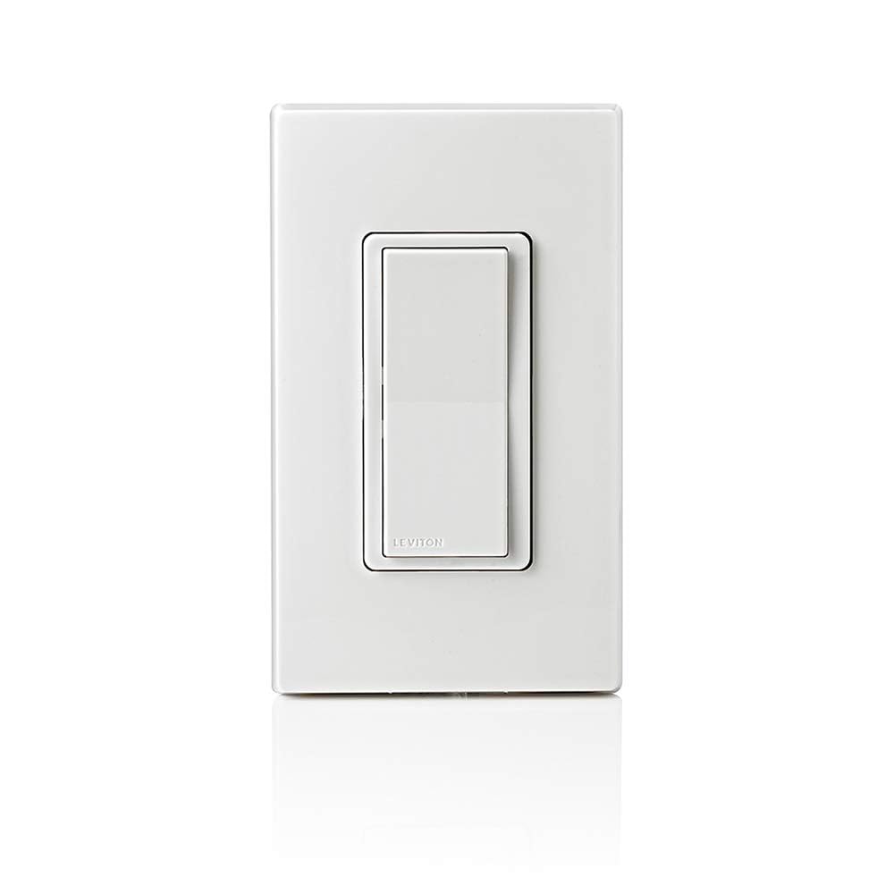 Leviton DAWSC-1RW placed at staircase base for easy access to lighting control.