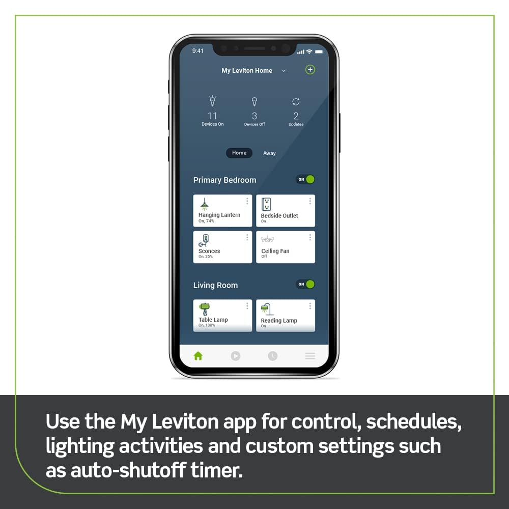 Leviton Anywhere Switch Companion enables wire-free multi-location control for switched outlets.