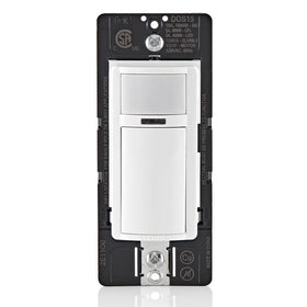 Leviton Decora occupancy sensor wall switch front view for automatic lighting