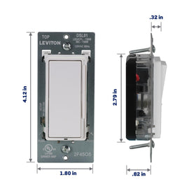 Leviton Decora Slide Dimmer provides flicker-free LED dimming for stable ambience