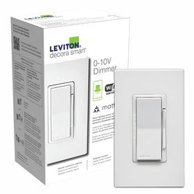Leviton Decora Smart Dimmer with faceplate for effortless smart home integration.