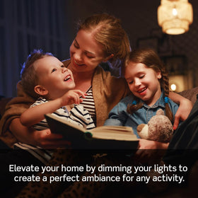 Leviton Decora Smart Dimmer app control on mobile for scheduling and scenes.