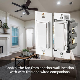 Leviton Decora controller compatible with wired or wireless companions for multi-location control
