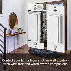 Leviton Decora Smart Switch D315S-1RW features a compact depth for tight installations.