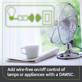 Leviton Decora Smart Plug with wire-free DAWSC for multi-location control.
