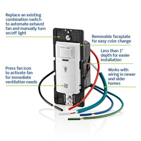 Leviton DHD05-1LW slim profile design for sleek installation