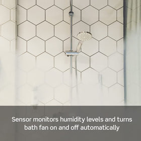 Leviton DHS05-1LT bathroom exhaust fan setup for hands-free ventilation.