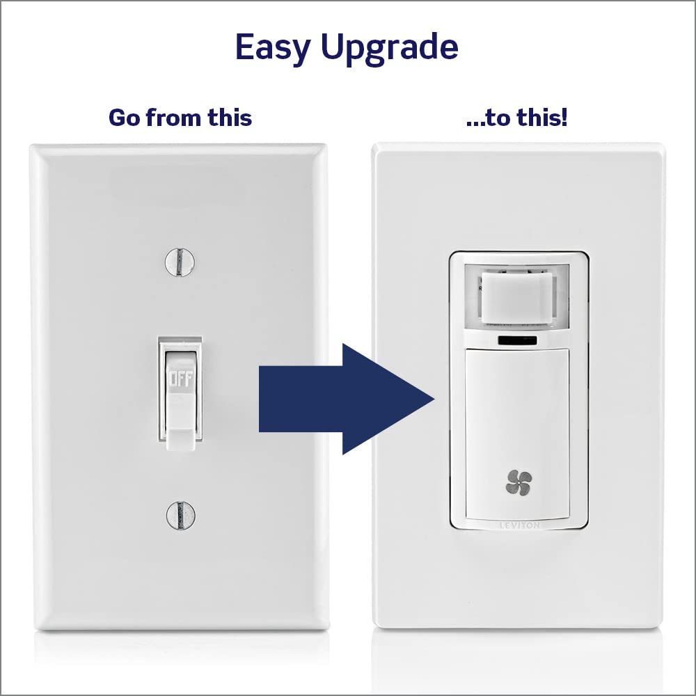 Leviton DHS05-1LW enables automatic on-off ventilation based on humidity