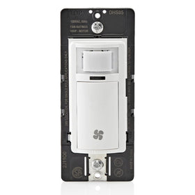 Leviton DHS05-1LW humidity-sensor switch for bathroom exhaust automates ventilation
