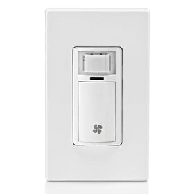 Leviton humidity-sensor switch fits a slim wallbox for clean installation