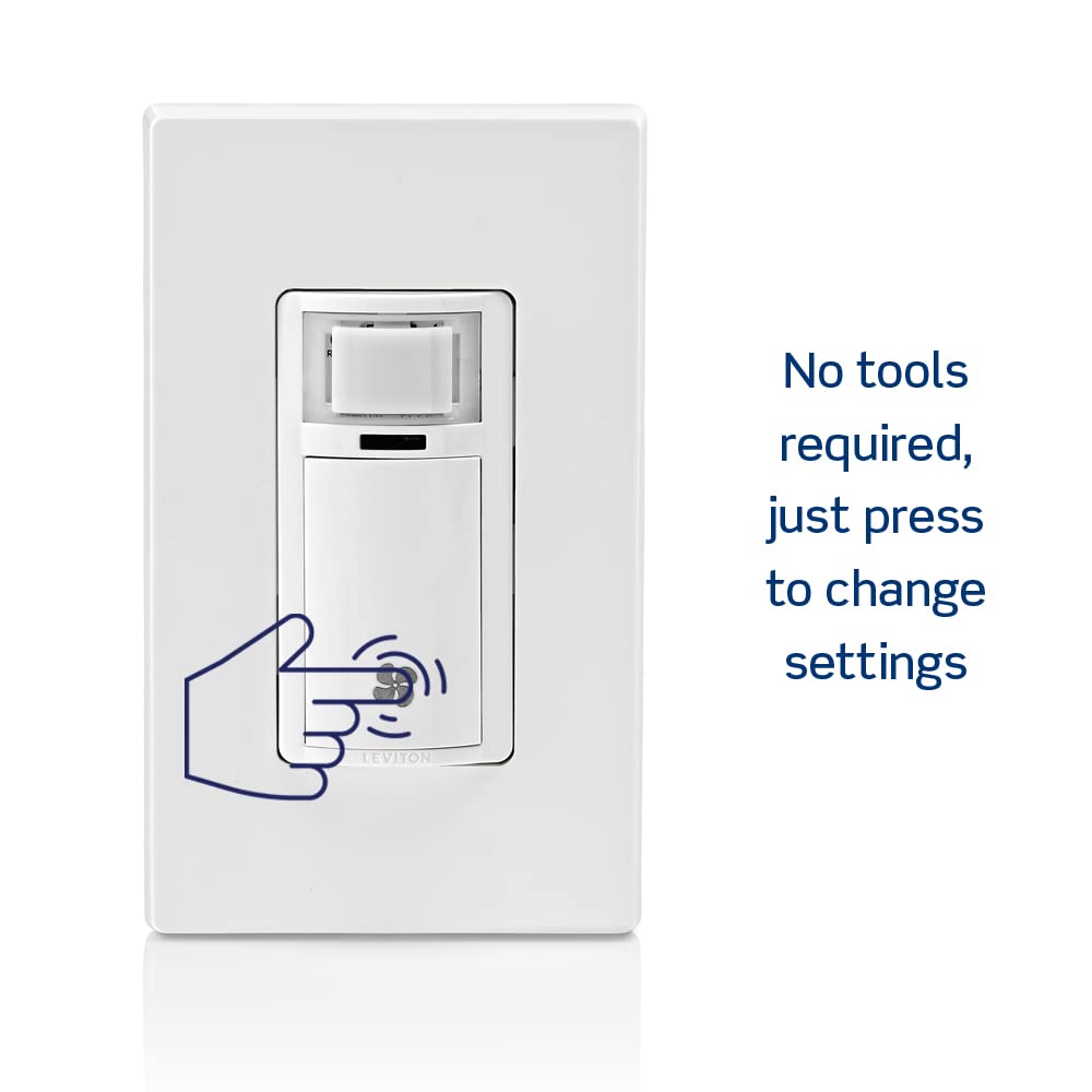 Leviton sensor switch suitable for bathrooms, basements, and laundry spaces