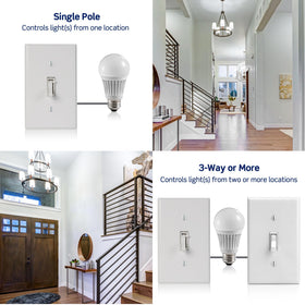 Leviton dimmer 3-way compatible enables multi-location control.