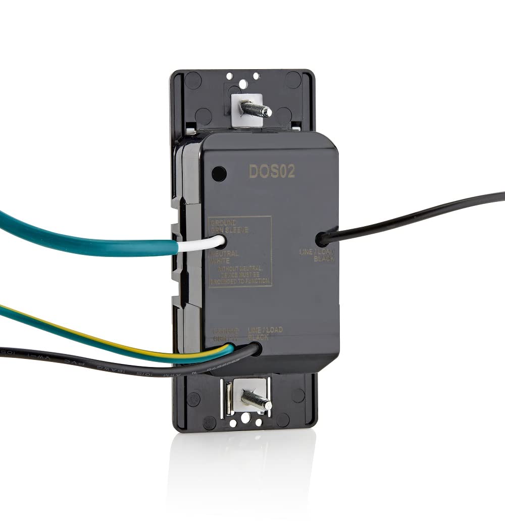 Leviton DOS02-LW shows 900 sq ft motion sensing coverage.