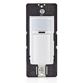 Leviton DOS02-LW front view in white for easy wall integration.