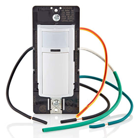 Leviton DOS05-1LZ occupancy sensor switch front view showing motion sensing