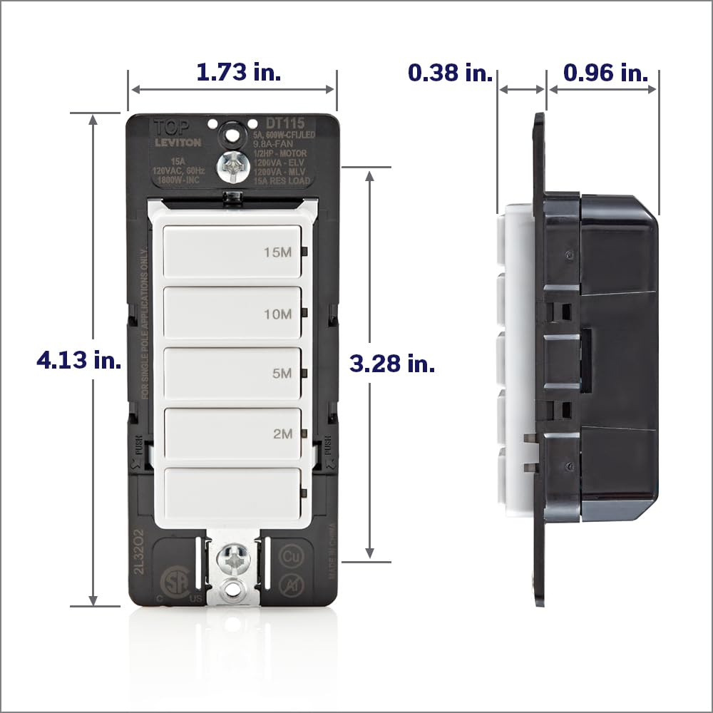 DTKIT faceplates offer color customization for Leviton DT115-1LW to match decor.