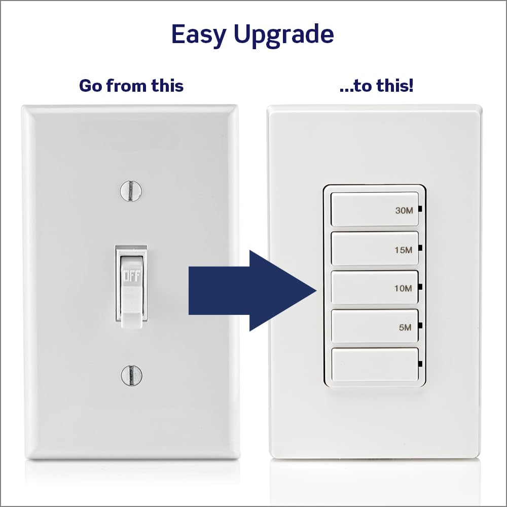 Leviton DT130-1LW in wall box with slim depth