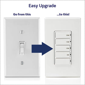 Leviton DT130-1LW in wall box with slim depth