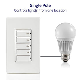 Leviton DT130-1LW DIY-friendly installation with two wires